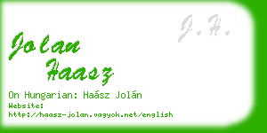 jolan haasz business card